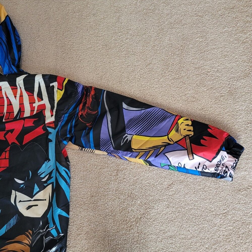 Members Only Batman Men's Windbreaker Sz S Hooded Jacket Graphic Full-Zip NWT - Picture 14 of 16